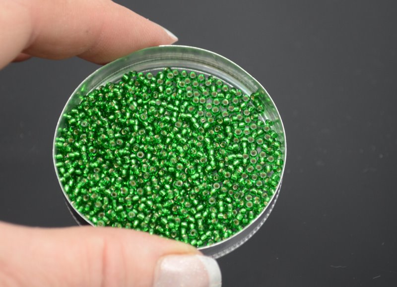 Miyuki Seed Beads 11/0 - mb11-0016 - Silver Lined Meadow Green 10g