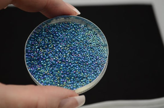 Miyuki Seed Beads 11/0 - mb11-0339 - Blue Lined Aqua AB 22g