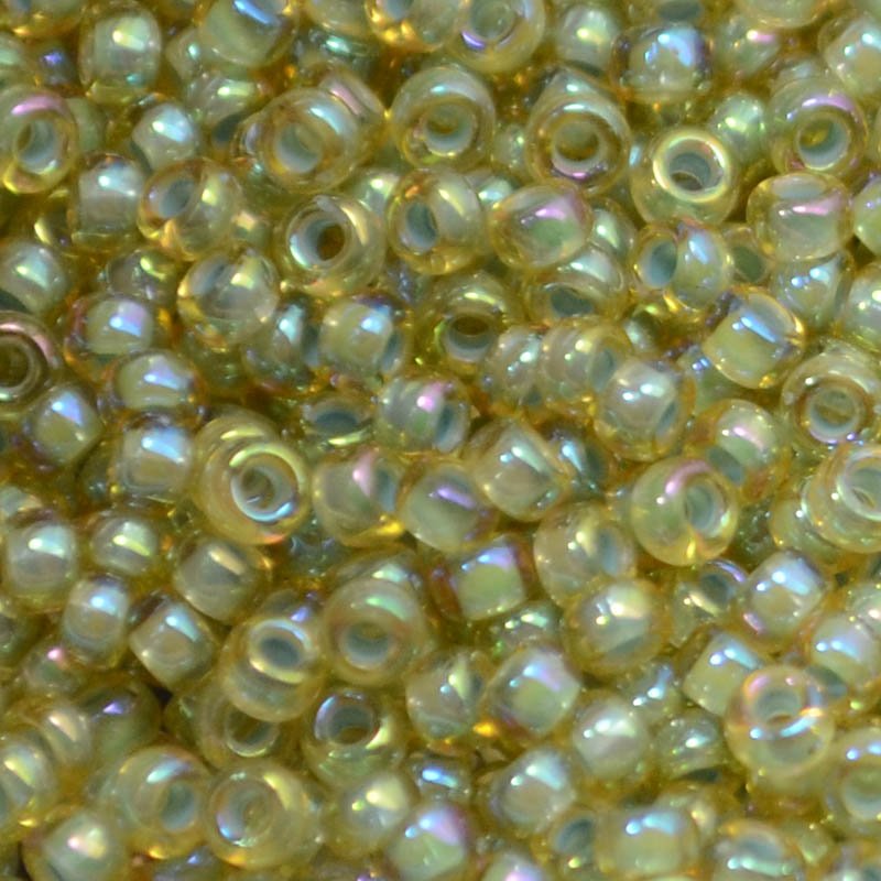 Miyuki Seed Beads - 11/0 - Pale Blue Lined Light Topaz Lustre -mb11-0359b250- 25