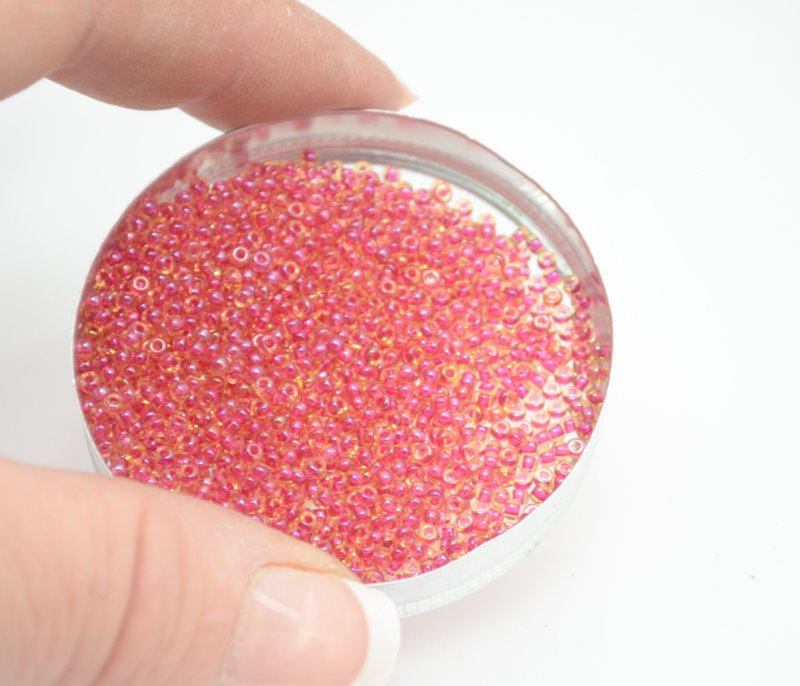 Miyuki Seed Beads 11/0 - mb11-0363 - Light Cranberry Lined Topaz Lustre 10g