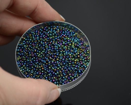 Miyuki Seed Beads 11/0 - mb11-0455 - Metallic Dark Variegated Iris 10g