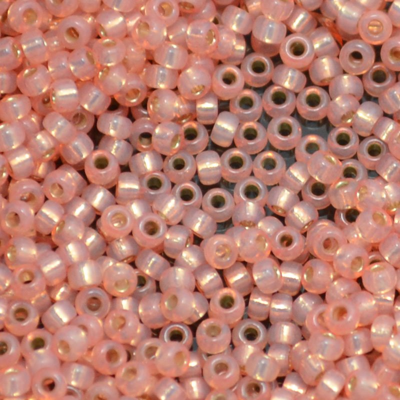Miyuki Seed Beads 11/0 - mb11-0642 - Dyed Salmon Silver Lined Alabaster 22g