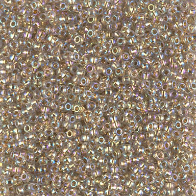 Miyuki Seed Beads 11/0 - mb11-0982 - 24kt Gold Lined Pale Gray AB 10g