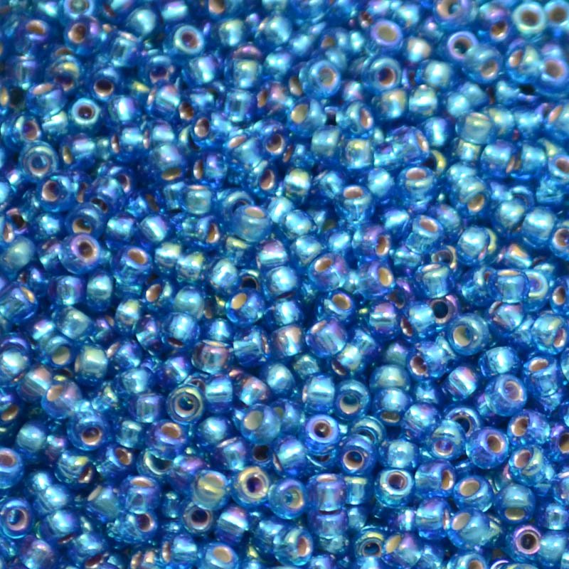 Miyuki Seed Beads - 11/0 - Silver Lined Capri Blue AB -mb11-1025b250- 250g