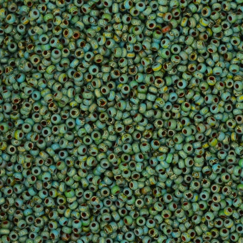 Miyuki Seed Beads 11/0 - mb11-4514 - Turquoise Blue Picasso 22g