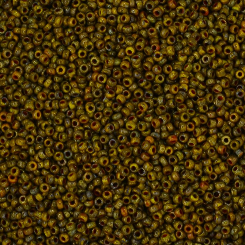 Miyuki Seed Beads - 11/0 - Dark Yellow Picasso -mb11-4519b250- 250g
