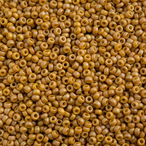 Miyuki Seed Beads - 11/0 - Frosted Glazed/Rainbow Yellow Mustard Matte AB -mb11-