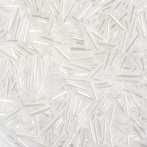 Miyuki Slender Bugles - 6mm - White Pearl Ceylon