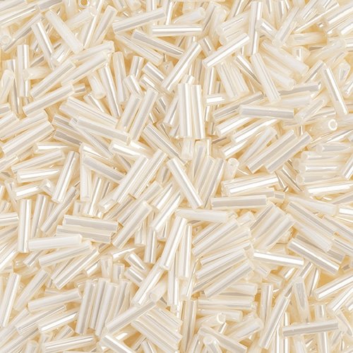 Miyuki Slender Bugles - 6mm - Antique Ivory Pearl Ceylon