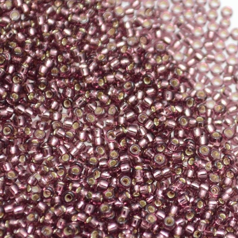 Miyuki Seed Beads 15/0 - mb15-0013 - Silver Lined Dark Smokey Amethyst 10g