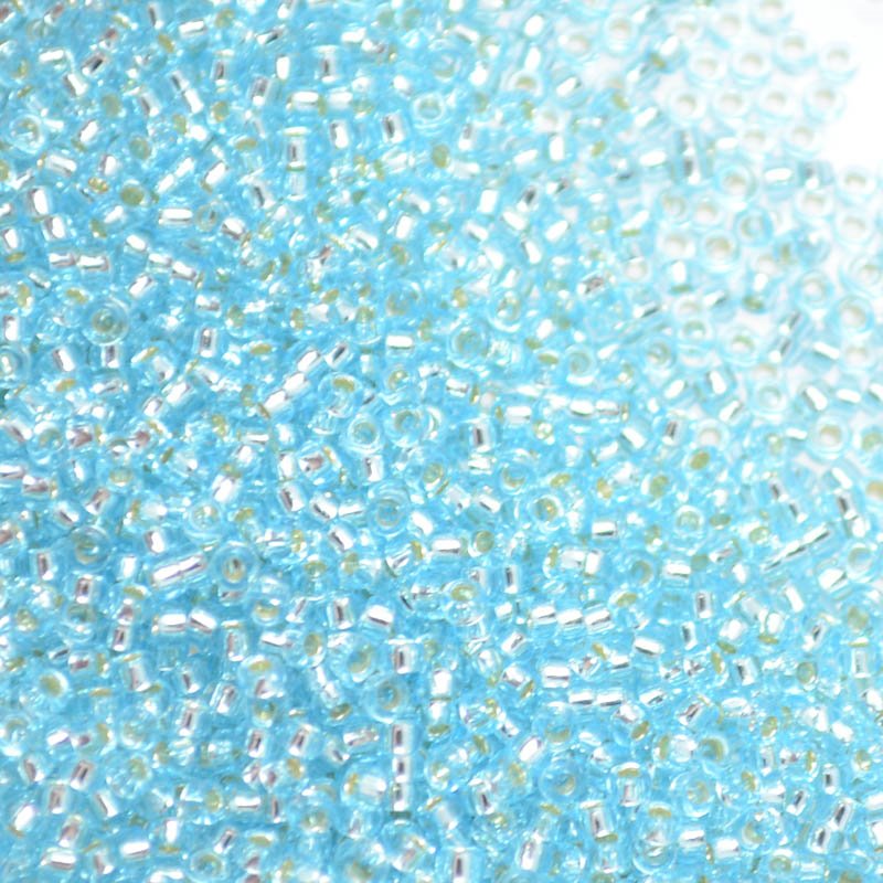 Miyuki Seed Beads 15/0 - mb15-0018 - Silver Lined Aqua 10g