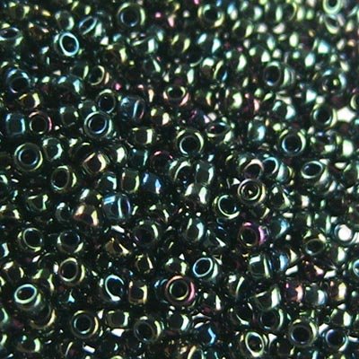 Miyuki Seed Beads 15/0 - mb15-0453 - Metallic Forest Green Iris 10g