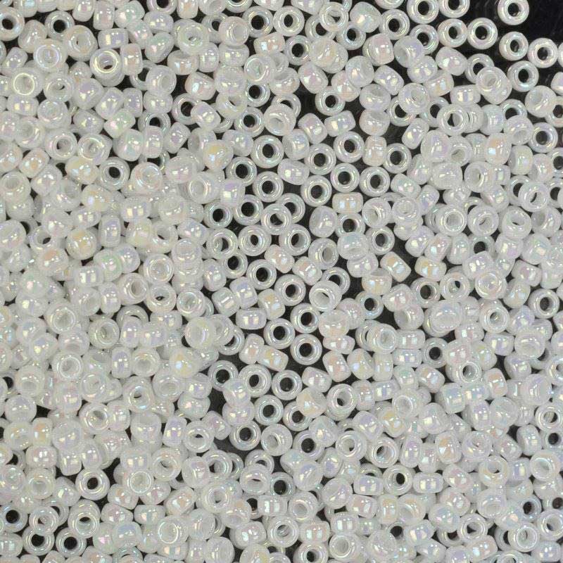 Miyuki Seed Beads - 15/0 - White Pearl AB -mb15-0471b250- 250g