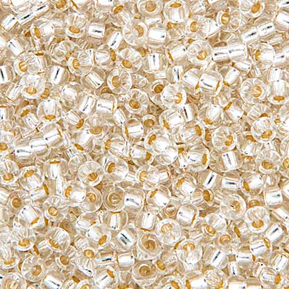 Miyuki Seed Beads - 6/0 - Crystal Silver Lined -mb6-0001b250- 250g