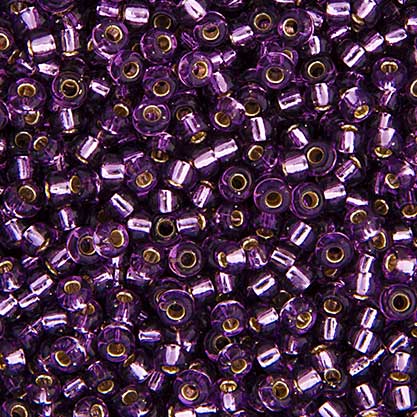 Miyuki Seed Beads - 6/0 - Amethyst Silver Lined -mb6-0024b250- 250g