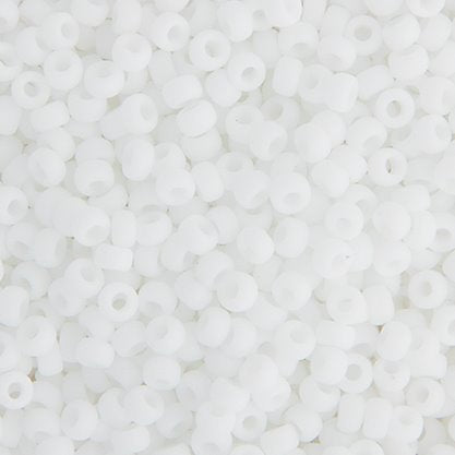 Miyuki Seed Beads 6/0 - mb6-0402F - Matte Chalk White 22g