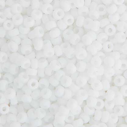Miyuki Seed Beads - 6/0 - Chalk White Opaque Matte -mb6-0402Fb250- 250g