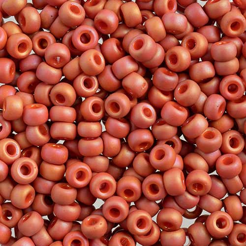 Miyuki Seed Beads - 6/0 - Frosted Glazed/Rainbow Pink Fuchsia Matte AB -mb6-4695