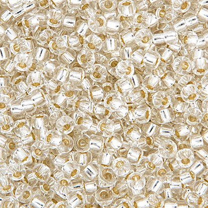 Miyuki Seed Beads 8/0 - mb8-0001 - Silver Lined Crystal 22g