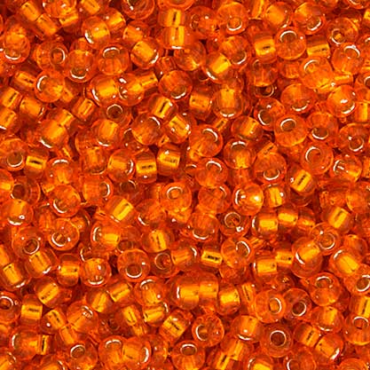Miyuki Seed Beads - 8/0 - Silver Lined Orange -mb8-0008b250- 250g