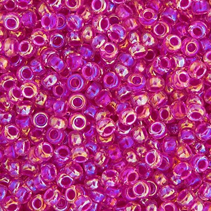 Miyuki Seed Beads 8/0 - mb8-0355 - Crystal Hot Pink Lined AB 22g