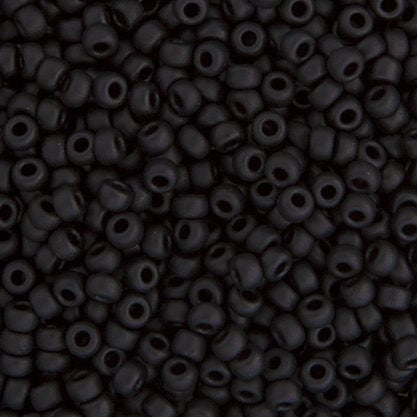 Miyuki Seed Beads 8/0 - mb8-0401F - Matte Black 22g