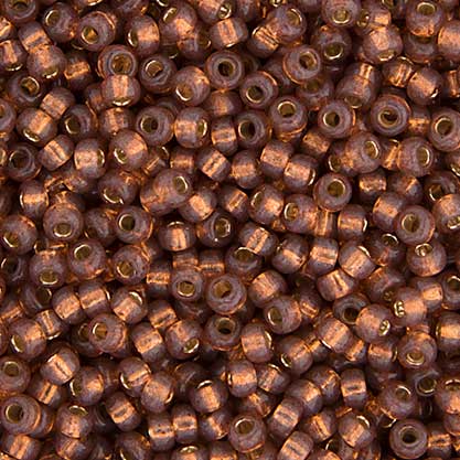Miyuki Seed Beads - 8/0 - Rose Bronze Silver Lined Alabaster Dyed -mb8-0641b250-