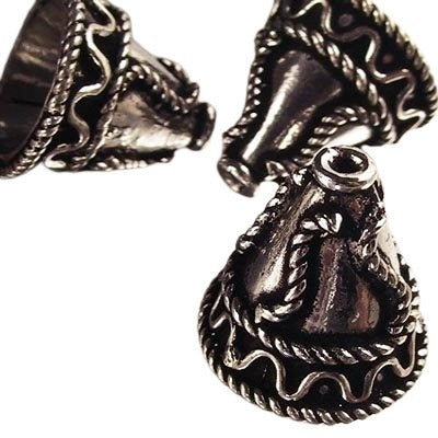 Cone S Rope - Bali Style - 13mm - Antiqued Sterling