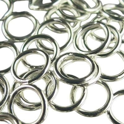 Jump Rings Closed / Soldered - 7mm - Sterling (6.5 grams)
