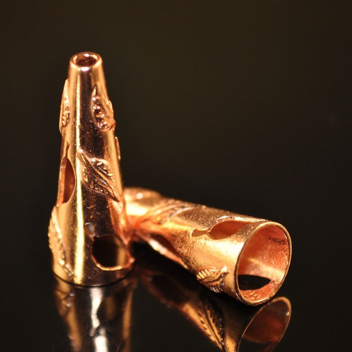 Cone Positive Negative Leaf - 23mm - Bright Copper