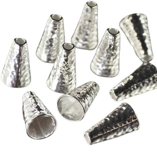 Cone Hammered Cone - 16mm - Bright Sterling