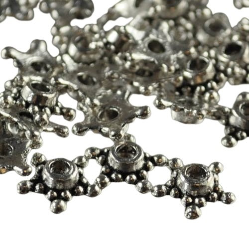 Metal Bead Cap - 9mm - I Shot the Sheriff's Star - Antiqued Zinc