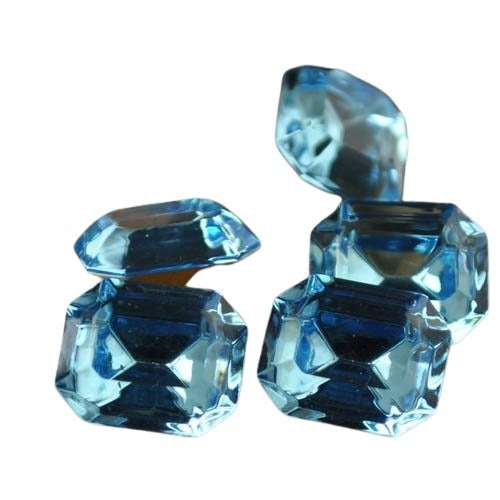 Swarovski Vintage Rhinestones - 10x12mm Faceted Emerald Cut (4610) - Aquamarine