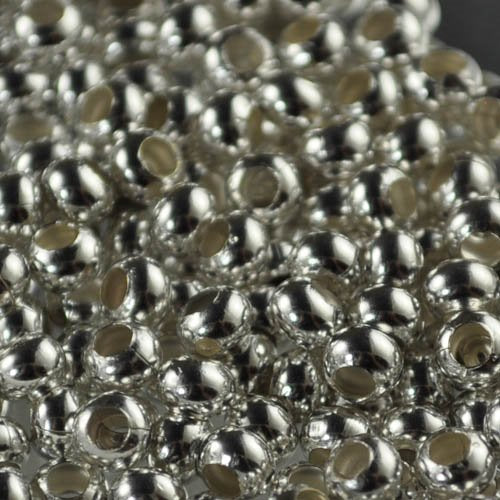6/0 Seed Beads Metal - Silver plated