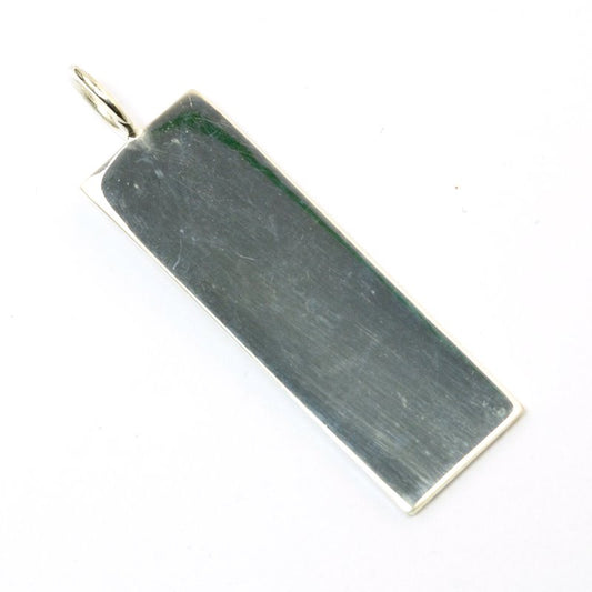 53mm Flat Rectangle Pend SilvPl Each