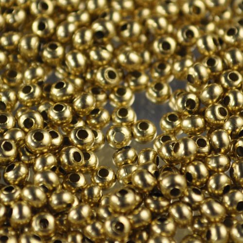 8/0 Seed Beads Metal - Yellow Brass