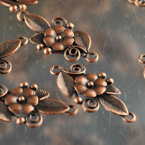 Link - Nosy Posy - Inline Connection - Antiqued Copper