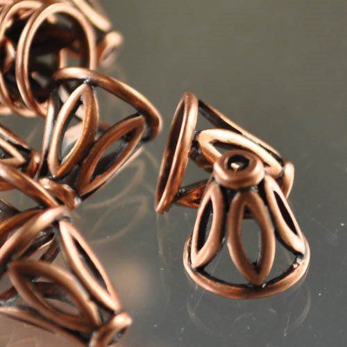 Cone Echinacea - 12mm - Antiqued Copper