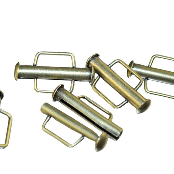 Clasp - Medium - Slide Tube - Antiqued Brass
