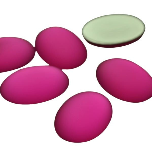 LunaSoft - Cabochon - 18x25mm Oval - Raspberry