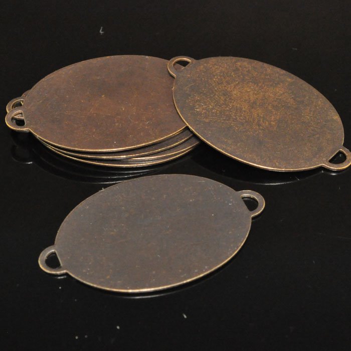 Vintaj - Oval Connector - Natural Brass