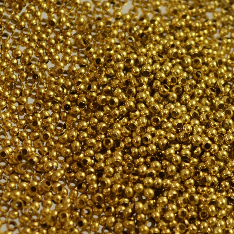 15/0 Seed Beads Metal - Yellow Brass (2 grams)