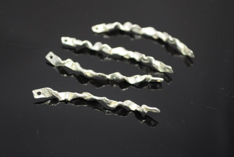 Link - 50mm Twisted Ribbon - Silverplated