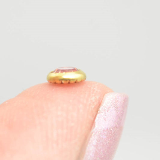 Swarovski HotFix Rhinestone -  Flatback in Bezel (2013) - Light Rose - Gold (72)