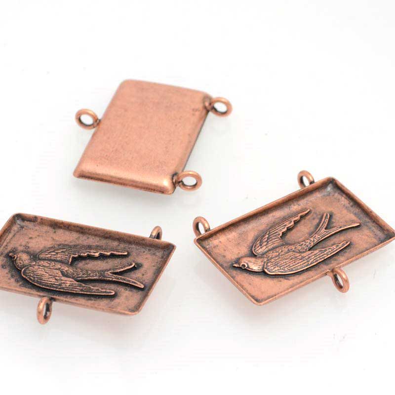 Swallow Bezel Antique Copper Each