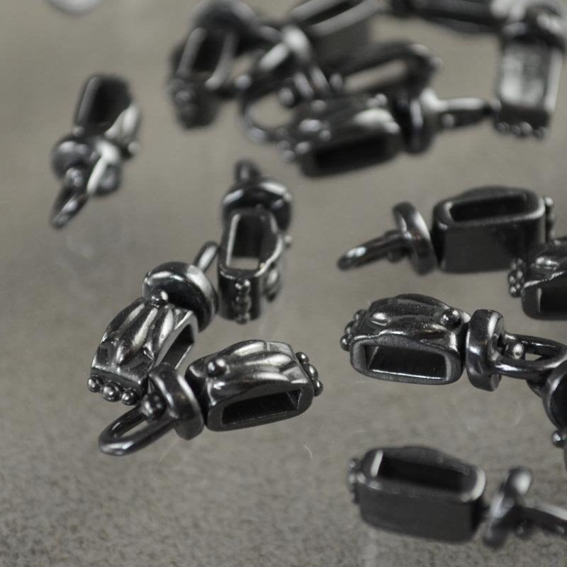 Bail - Tri-Leaf Rectangle - Gunmetal