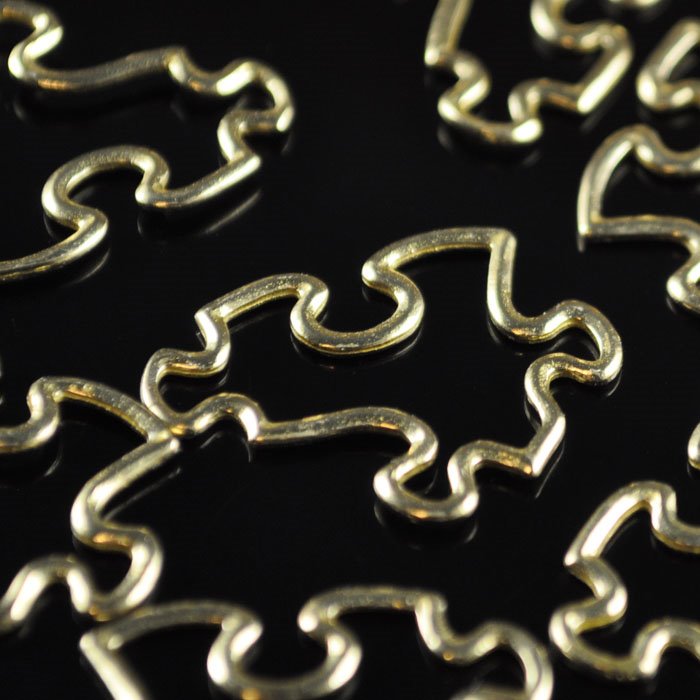 Link - Missing Puzzle Piece - Bright Brass