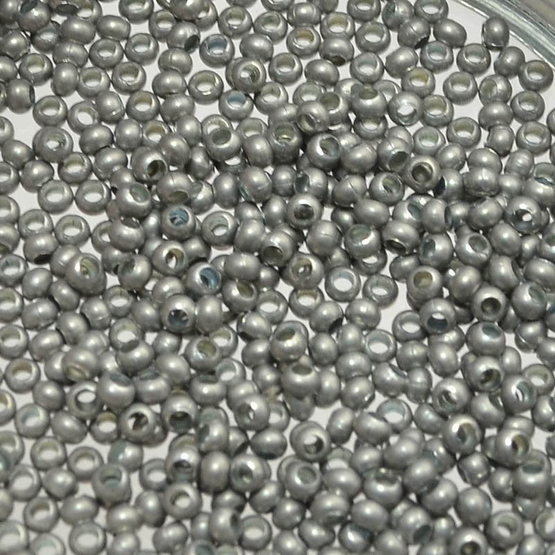 11/0 Seed Beads Metal - Matte Zinc