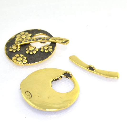 Toggle Clasp - Elegant Daisy - Bronze
