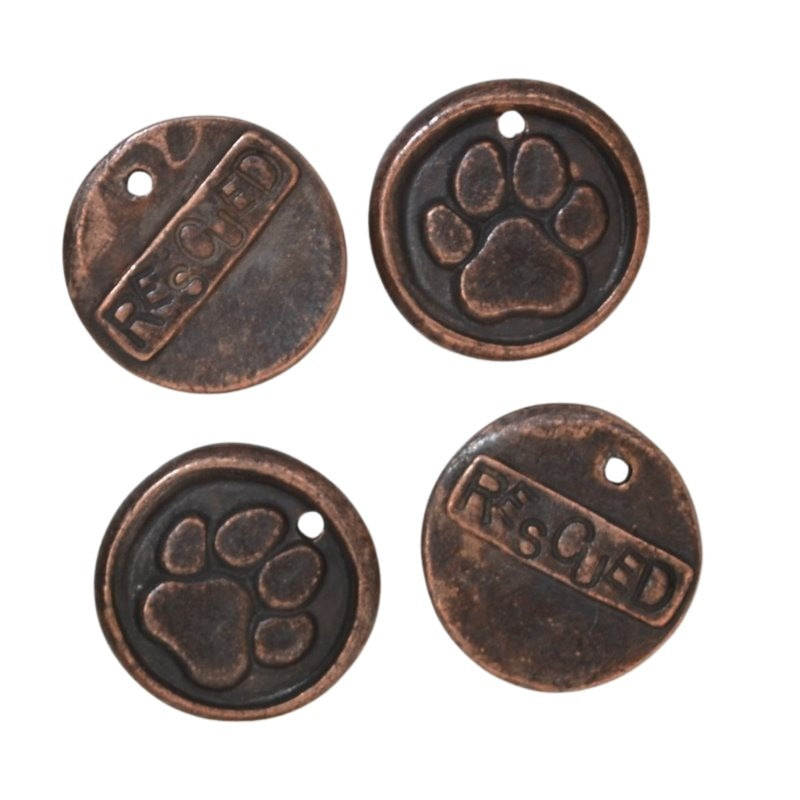 Rescued Paws Antiqued Copper Each